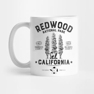 Redwood National Park T Shirt Vintage California Bear Gifts Mug